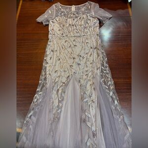 Ever Pretty Lilac Womens Dress with Silver Accents